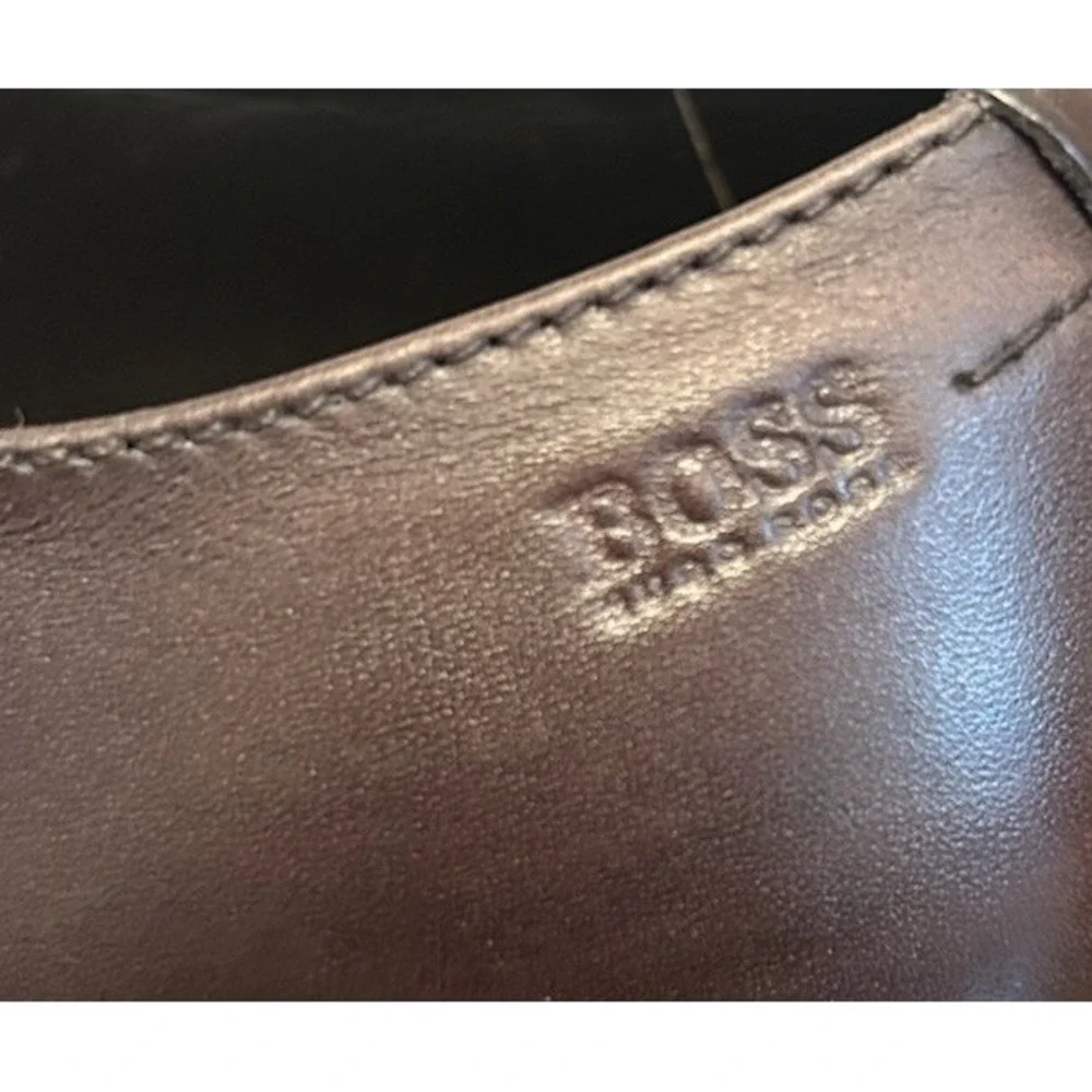 HUGO BOSS Brown dress leather shoes mens size 9